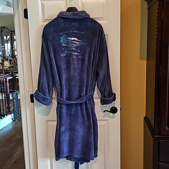 Men's Tommy Bahama Island Life Robe, Blue, XXL - Picture 3 of 7